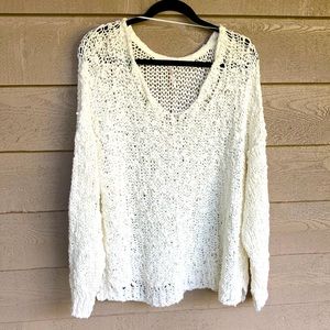 Free People Oversized Pullover Sweater - Ivory